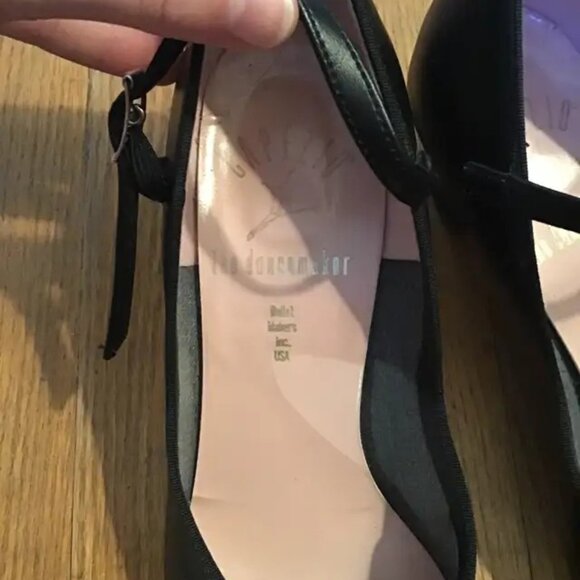 Capezio Black Heels with Ankle Strap - Picture 3 of 4